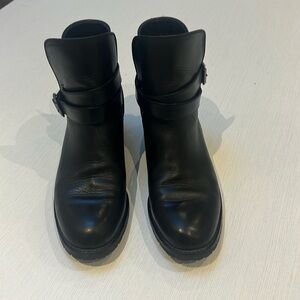 Manolo Blahnik black booties.